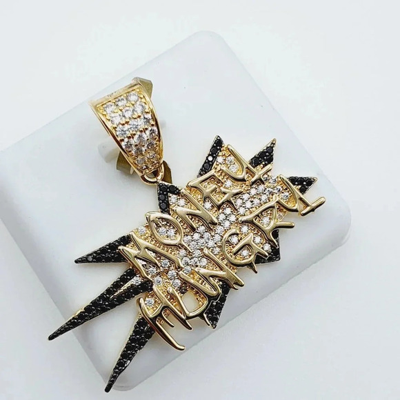 "14K Gold Plated Cubic Zircon Pendant, INUS1BR090 - Picture 6 of 9